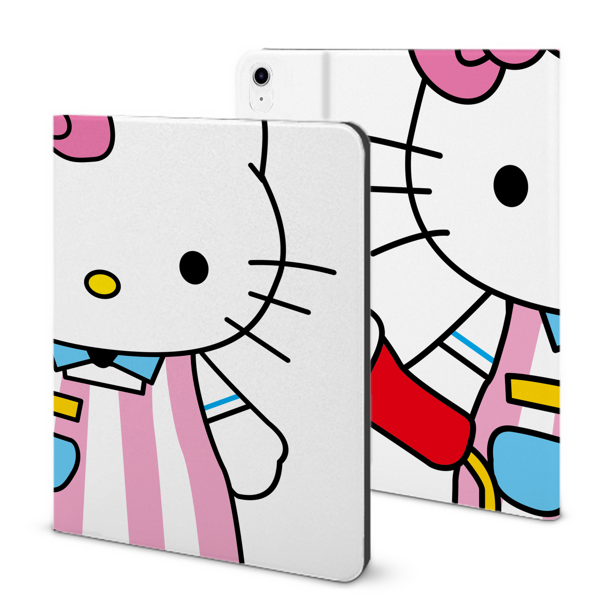 （画像用） Hello Kitty ハローキティ IPad ケース ブック型 PUレザー TPU 耐衝撃 軽量 薄型 ペン収納なし 全面保護 IPad 各モデル対応